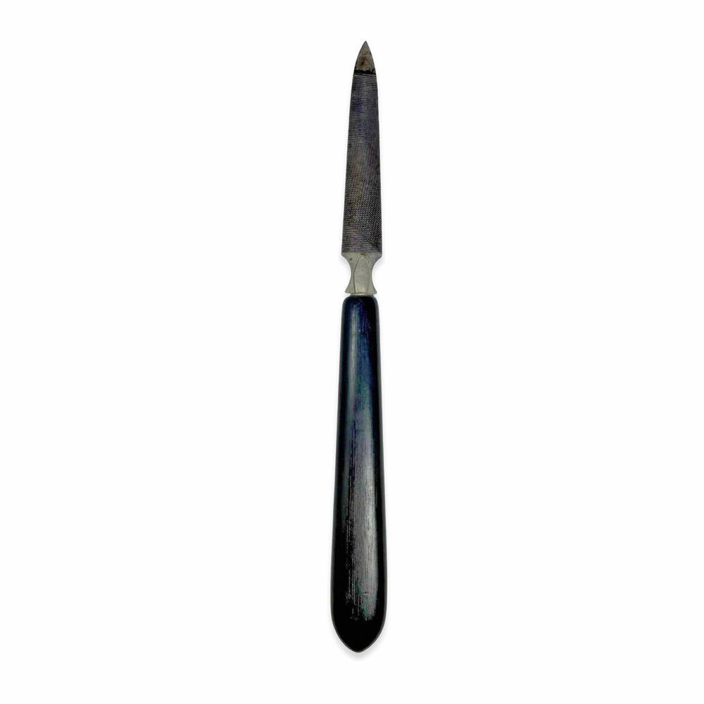Vintage Real Ebony Handle Needle File Precision Jewelry Watchmaker Hand Tool